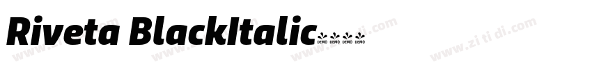 Riveta BlackItalic字体转换